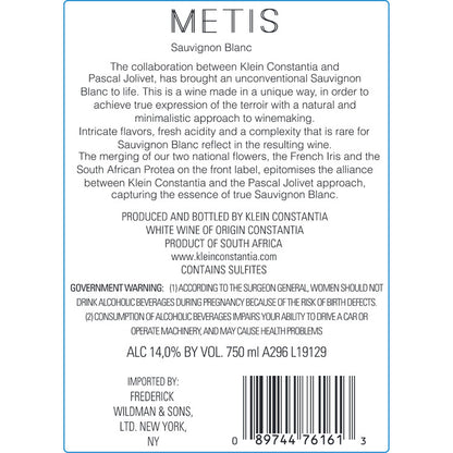 Metis Sauvignon Blanc Constantia 2022 - 750ML - Back Label