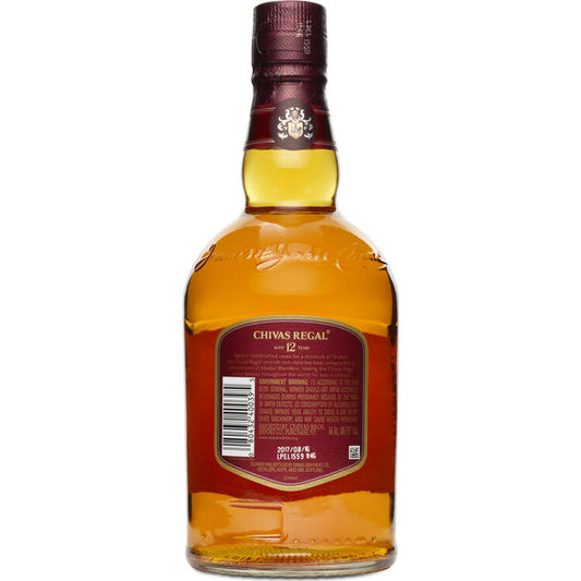 Chivas Regal Blended Scotch 12 Yr 80 No Carton - 750ML - Back