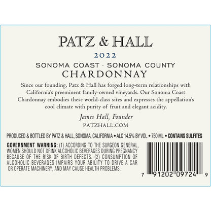 Patz & Hall Chardonnay Sonoma Coast 2022 - 750ML