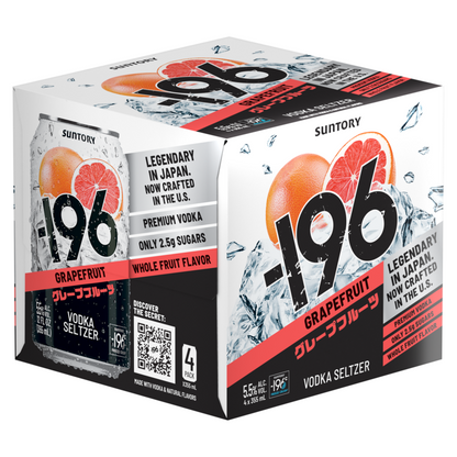 -196 Grapefruit Vodka Seltzer Cocktail 11 - 355ML (Case) - Front Label