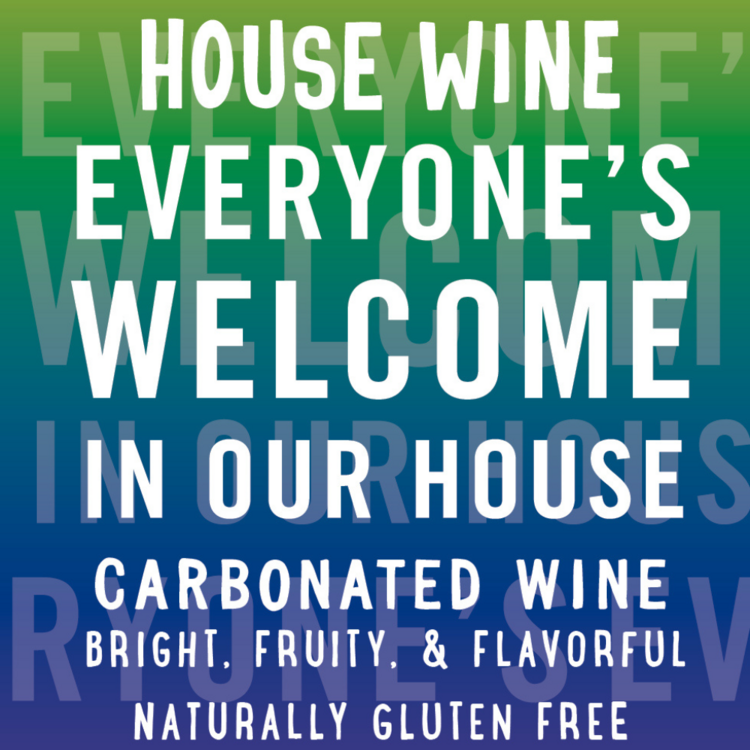 House Wine Rose Bubbles American Rainbow Packaging - 750ML - Back Label