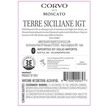 Corvo Moscato Terre Siciliane - 750ML