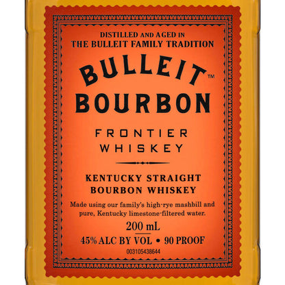 Bulleit Straight Bourbon Frontier Whiskey 90 - 200ML - Front Label