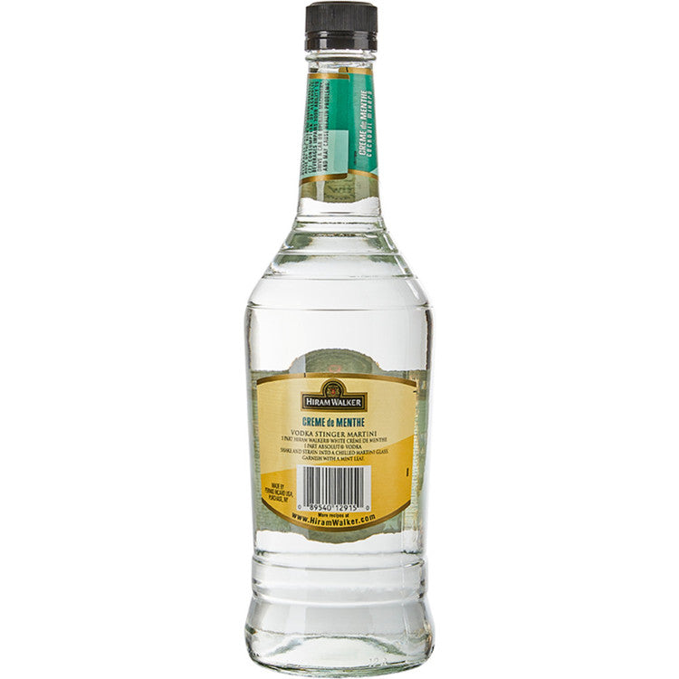 Hiram Walker Creme De Menthe White 30 - 750ML - Back