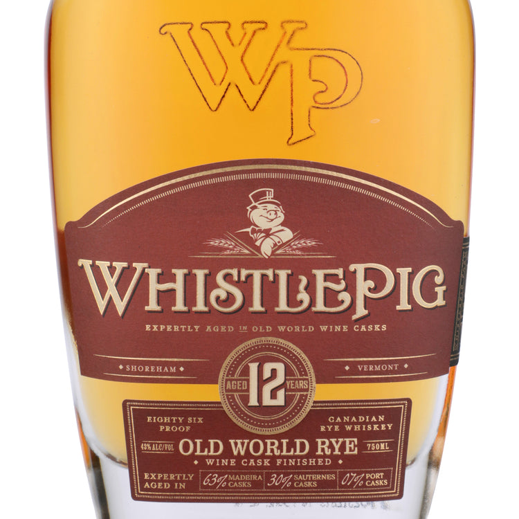 Whistlepig Straight Rye Whiskey Old World 12 Yr 86 W/ Gift Canister - 750ML - Front Label