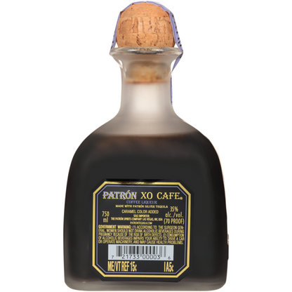 Patron Coffee Liqueur Xo Cafe 70 - 750ML - Back