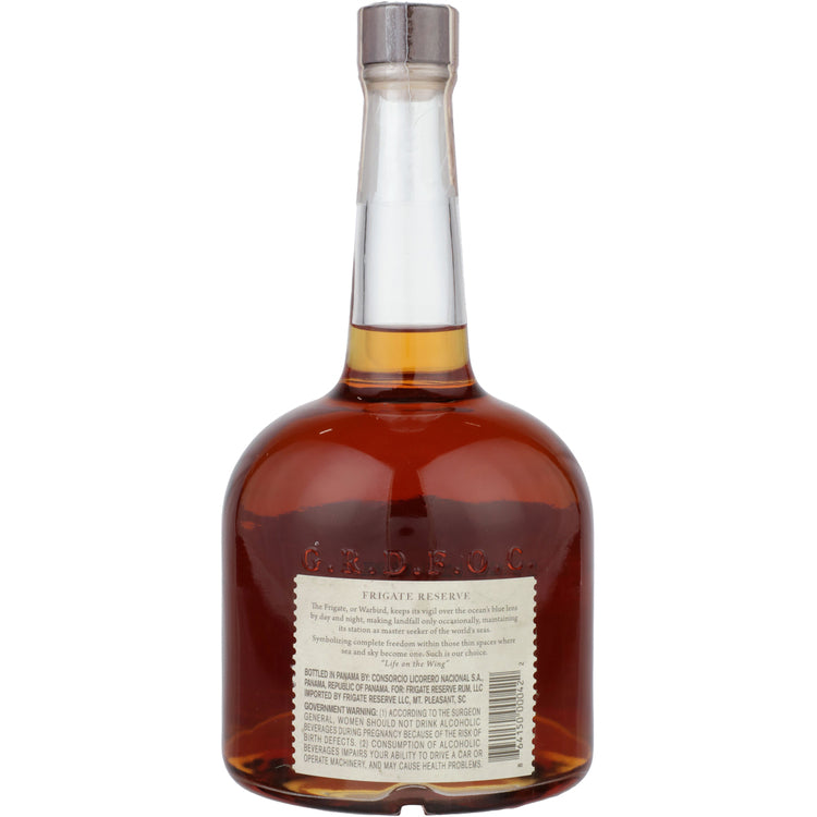 Frigate Reserve Aged Rum 15 Yr 80 - 750ML - Back