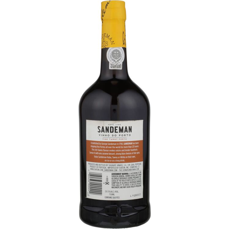 Sandeman Porto Fine Tawny - 750ML - Back