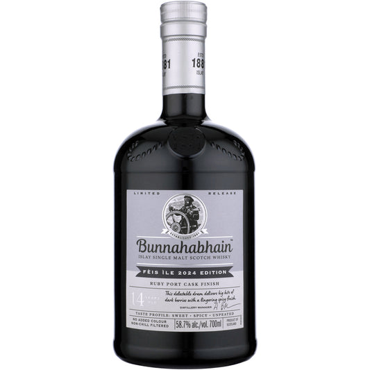 Bunnahabhain Single Malt Scotch Feis Ile 2024 Edition Ruby Port Cask F - 700ML - Front