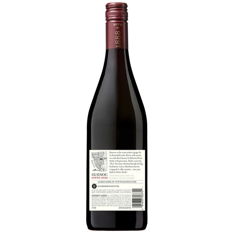 Guenoc Petite Sirah California - 750ML - Back