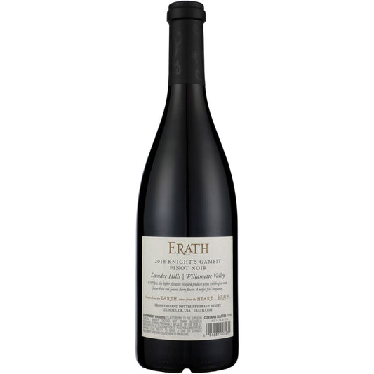 Erath Pinot Noir Knight's Gambit Dundee Hills 2019 - 750ML - Back