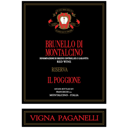 Il Poggione Brunello Di Montalcino Vigna Paganelli Riserva 2019 Wood B - 3.0L - Front Label