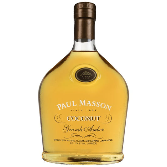 Paul Masson Coconut Flavored Brandy Grande Amber 54 - 750ML - Front