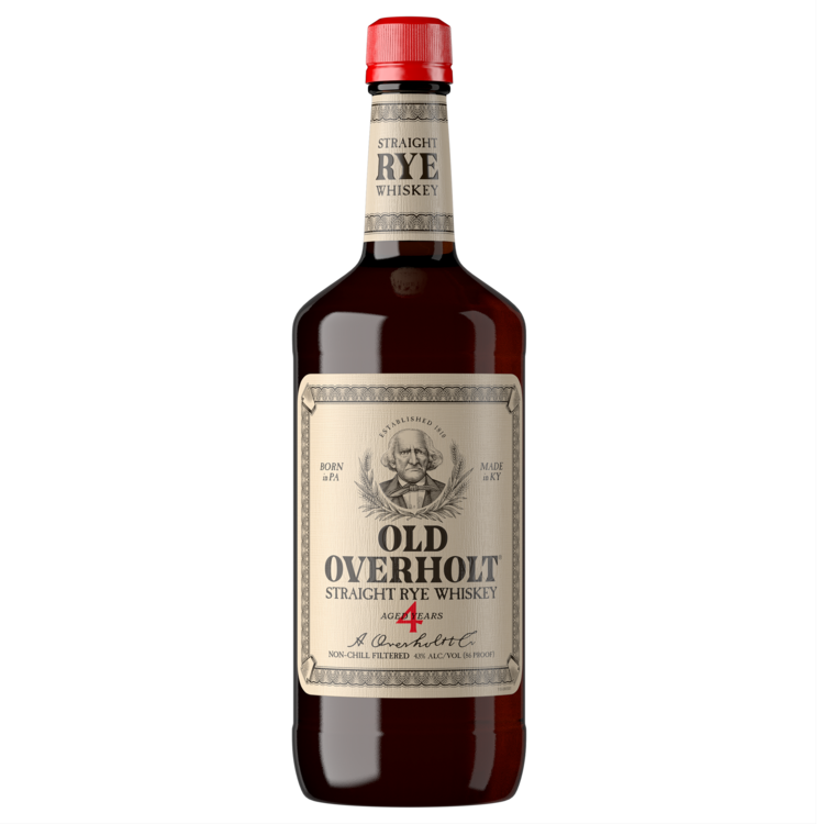 Old Overholt Straight Rye Whiskey 4 Yr 86 - 1.0L - Front