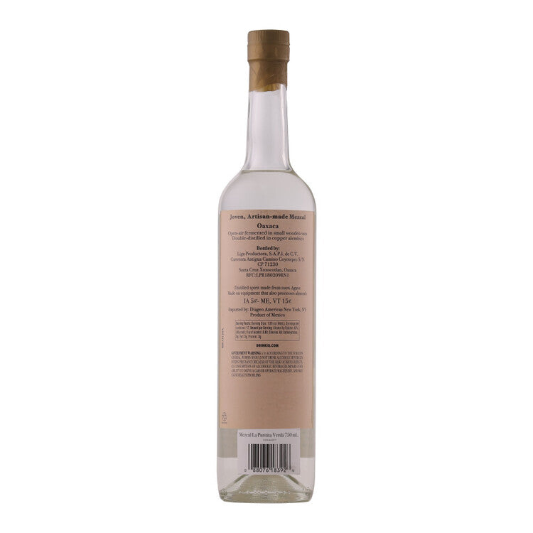 Pierde Almas Mezcal Joven Maguey Espadin La Puritita Verda 80 - 750ML