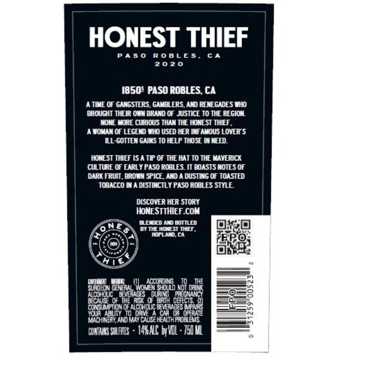 Honest Thief Cabernet Sauvignon Paso Robles - 750ML