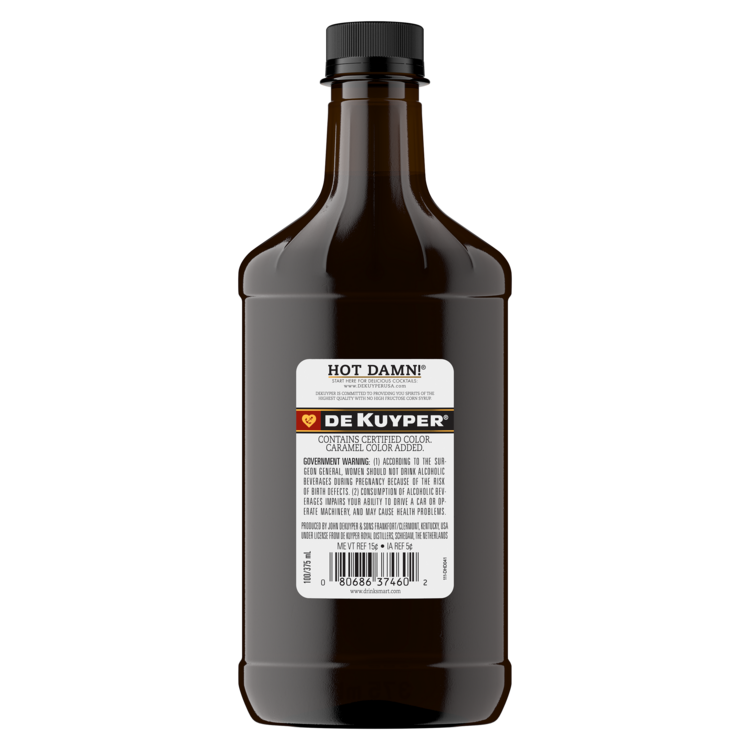 Dekuyper Cinnamon Schnapps Hot Damn! 100 - 375ML - Back