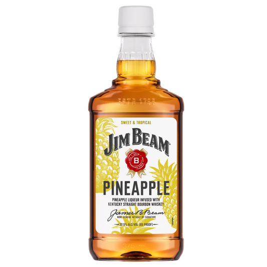 Jim Beam Pineapple Liqueur Infused With Bourbon Flavored Whiskey 65 - 375ML - Front