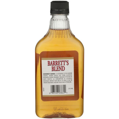 Barrett's Blended American Whiskey 80 - 375ML - Back