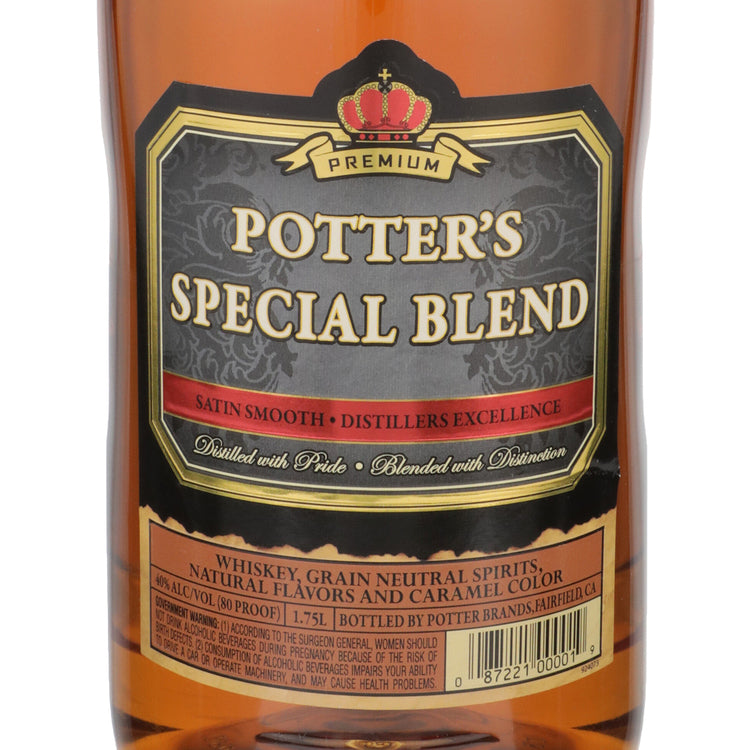 Potter's Blended American Whiskey Special Blend 80 - 1.75L - Front Label