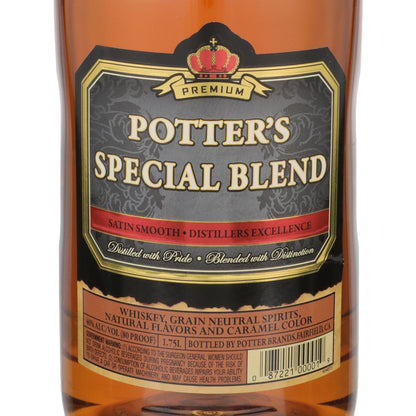 Potter's Blended American Whiskey Special Blend 80 - 1.75L - Front Label