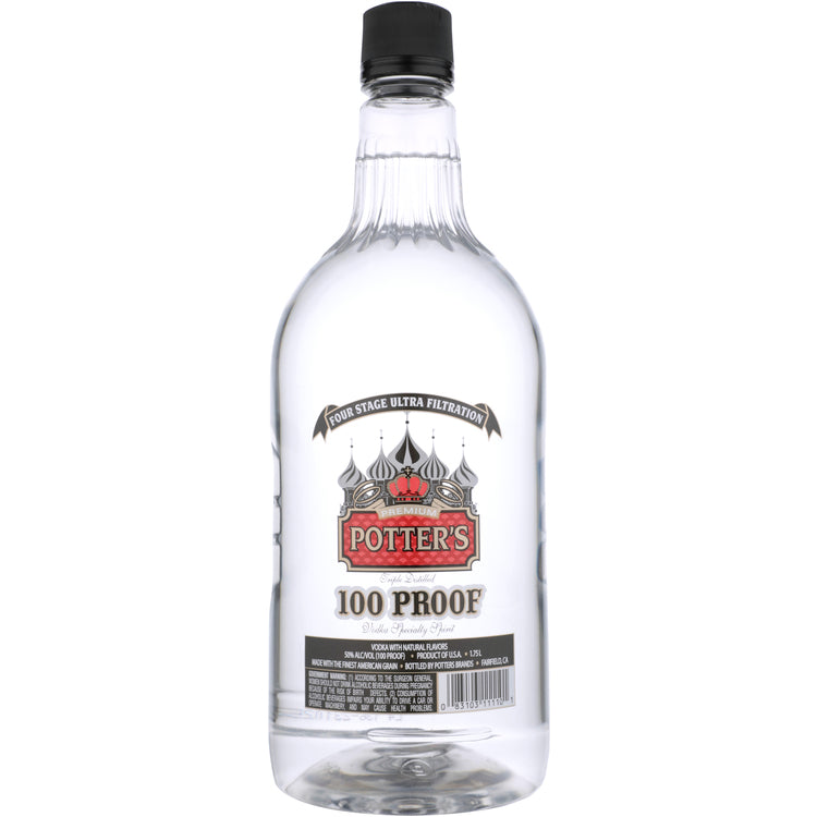 Potter's Vodka 100 - 1.75L - Front
