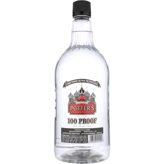 Potter's Vodka 100 - 1.75L - Front