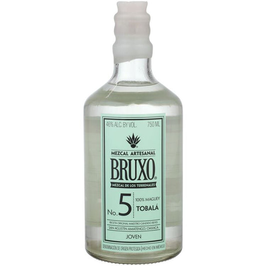 Bruxo Mezcal Artesanal Joven No. 5 Tobala 92 - 750ML
