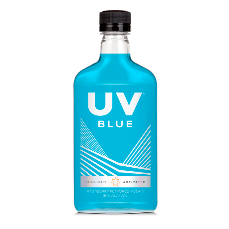 Uv Blue Raspberry Flavored Vodka 60 - 375ML - Front