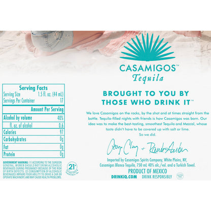 Casamigos Tequila Blanco 80 W/ Towel - 750ML
