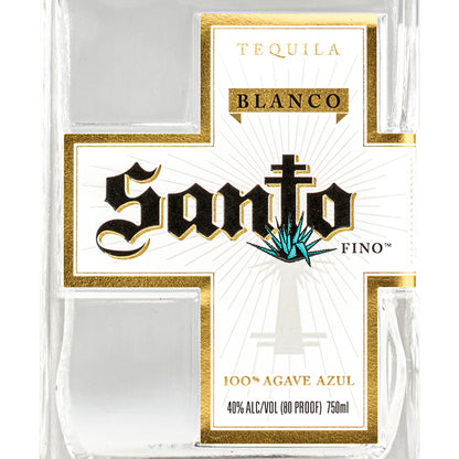 Santo Tequila Blanco Fino 80 - 750ML - Front Label