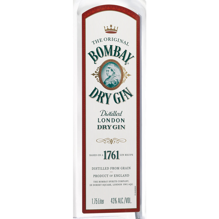 Bombay London Dry Gin 86 - 1.75L - Front Label
