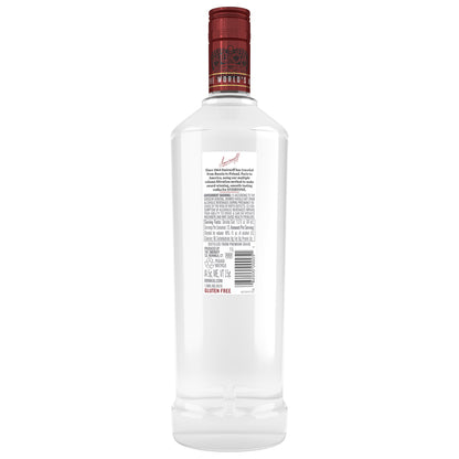 Smirnoff Vodka 80 - 1.0L - Back