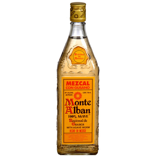 Monte Alban Mezcal Con Gusano 80 - 750ML - Front
