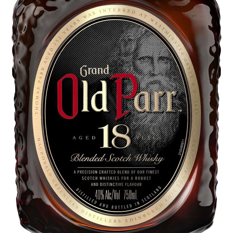 Old Parr Blended Scotch Deluxe 18 Yr 80 - 750ML - Front Label