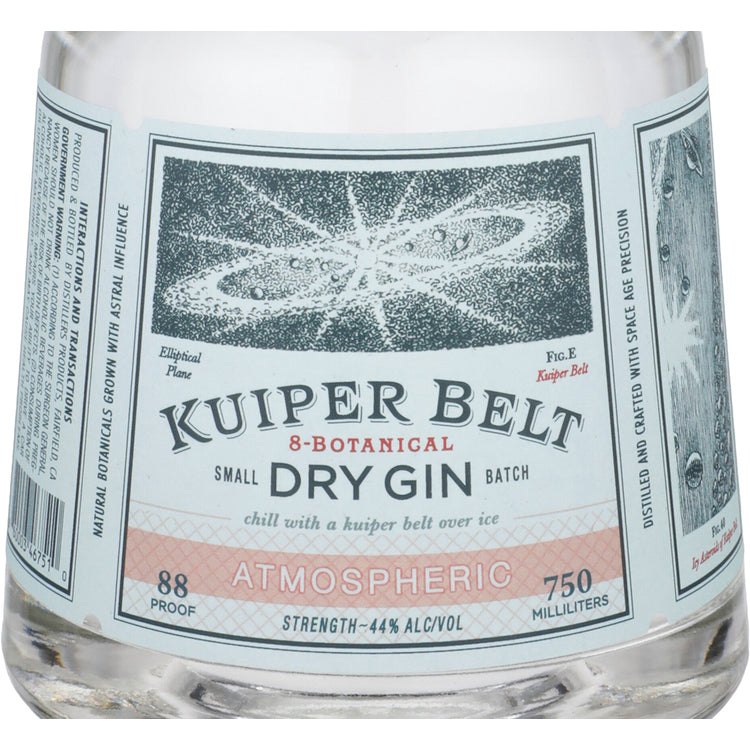 Kuiper Belt Dry Gin Atmospheric Small Batch 88 - 750ML - Front Label