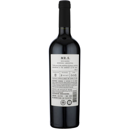 Mr. S. Red Blend Mendoza - 750ML - Back