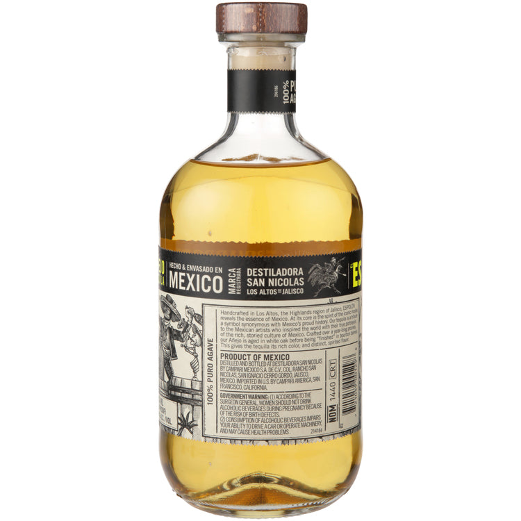 Espolon Tequila Anejo Finished In Bourbon Barrels 80 - 750ML - Back
