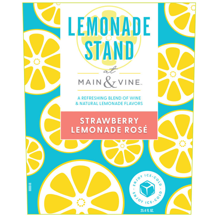 Lemonade Stand Strawberry Lemonade Rose - 750ML - Front Label