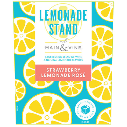 Lemonade Stand Strawberry Lemonade Rose - 750ML - Front Label