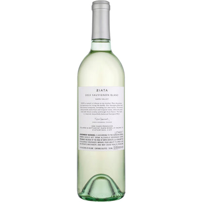 Ziata Sauvignon Blanc Napa Valley 2023 - 750ML - Back
