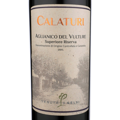 Tenuta I Gelsi Aglianico Del Vulture Superiore Calaturi Riserva 2015 - 750ML - Front Label