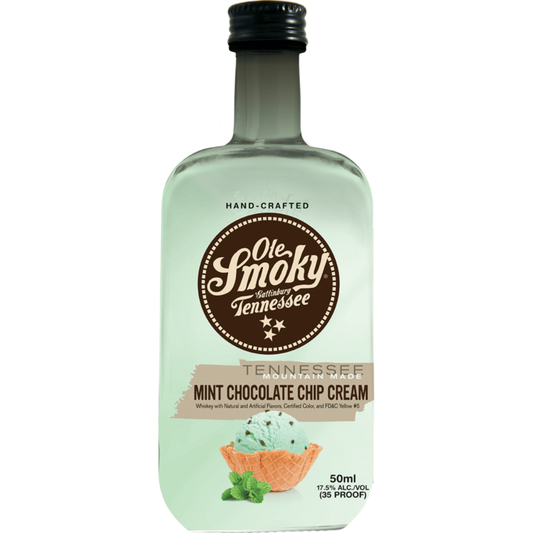 Ole Smoky Mint Chocolate Chip Cream Flavored Whiskey 35 - 50ML - Front