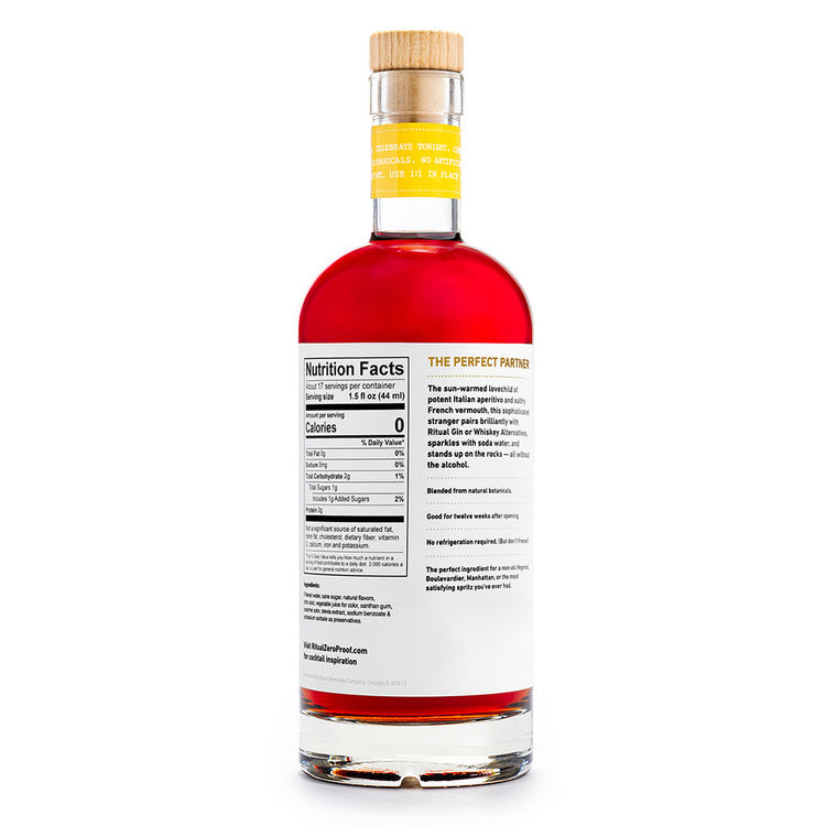 Ritual Zero Proof Aperitif Alternative Non-Alcoholic Spirit - 750ML - Back