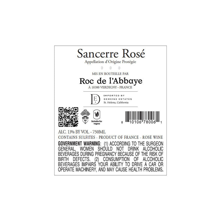 Roc De L'Abbaye Sancerre Rose 2023 - 750ML