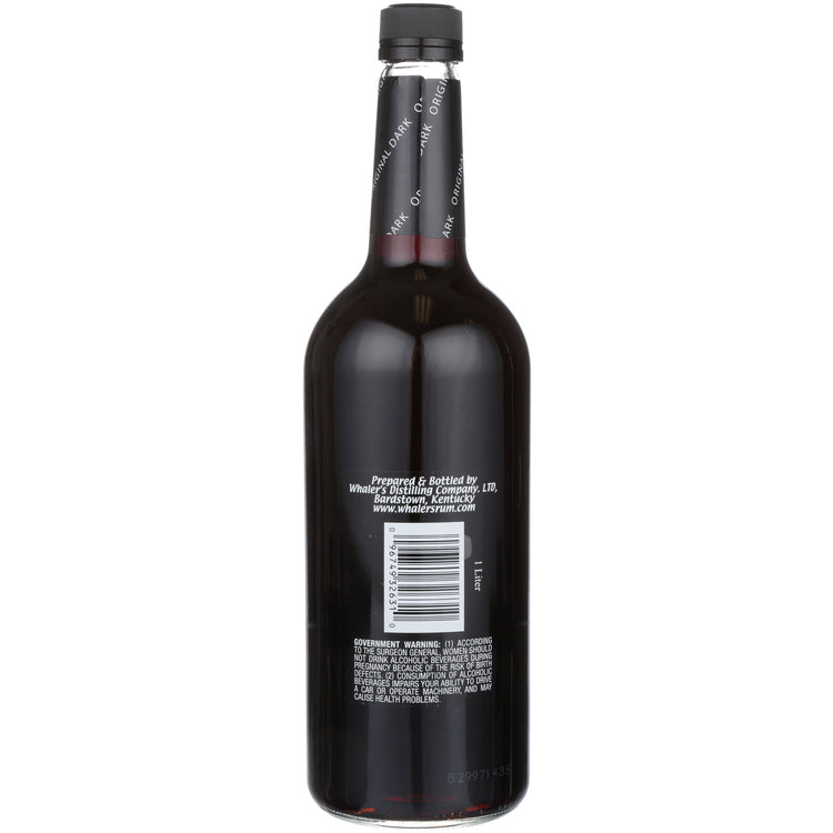 Whalers (Hh) Dark Rum Original Dark 80 - 1.0L - Back
