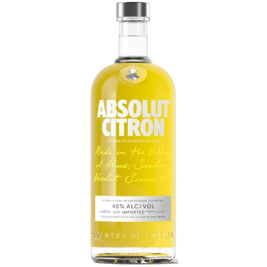 Absolut Lemon Flavored Vodka Citron 80 - 1.0L - Front