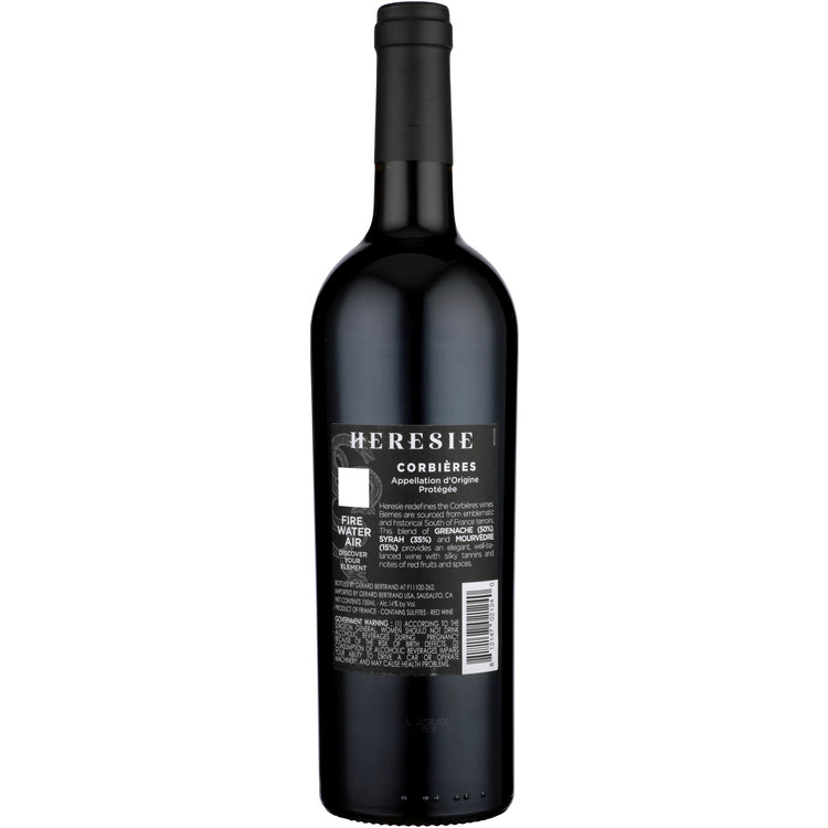 Gerard Bertrand Corbieres Rouge Heresie 2020 - 750ML - Back
