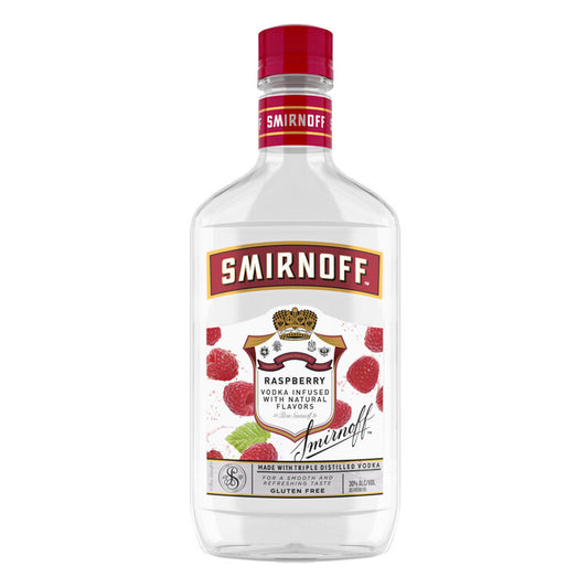 Smirnoff Vodka Raspberry Flavored 60 Flask - 375ML - Front