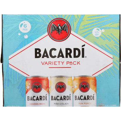 Bacardi Cocktail Combo 2 Each Rum Punch 11.8, Bahama Mama 11.8 & Pina - 355ML